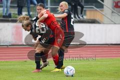 2. Fußball-Liga - Frauen - Saison 2022/2023 - FC Ingolstadt 04 - RB Leipzig - Graf Luca Marie schwarz Leipzig - Beck Christina schwarz Leipzig - Foto: Meyer Jürgen