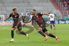 DFB Pokal; FC Ingolstadt 04 - Erzgebirge Aue; Fatih Kaya (9, FCI) Schuß 2:1 Tor Jubel, Hawkins Jaren (20 FCI)