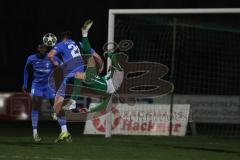 Landesliga - Saison 2025/26 - SV Manching - FV Illertissen II - Fabian  Neumayer (Nr.9 - SV Manching) bei einem Fallrückzieher  - Kasumaj Altin blau Illertissen  - Foto: Meyer Jürgen