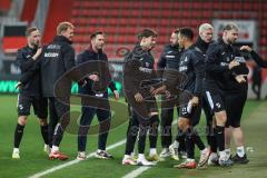 3. Liga; FC Ingolstadt 04 - SC Verl; Tor Jubel Treffer Cheftrainer Tobias Strobl (Verl)