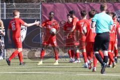 Bayernliga Süd - Saison 2022/2023 - FC Ingolstadt 04 - FC Deisenhofen -Der 1:0 Führungstreffer durch Mussa Fofanah (Nr.7 - FCI II) - jubel -  Foto: Meyer Jürgen