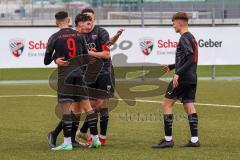 Bayernliga Süd - Saison 2021/2022 - FC Ingolstadt 04 II -  SpVgg Unterhaching - Der 1:0 Führungstreffer durch Arian Llugiqi #9 FCI  - jubel - Foto: Meyer Jürgen