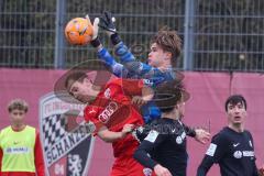 A-Junioren - Bundesliga Süd Fc Ingolstadt 04 - SC Freiburg -  Jantunen Jasso Torwart Freiburg - Brunner Felix (Nr.19 - FC Ingolstadt A-Jugend) - Foto: Meyer Jürgen