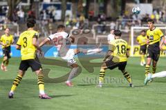 3. Liga; Borussia Dortmund II - FC Ingolstadt 04; Marcel Costly (22, FCI) Antonios Papadopoulos (18 BVB2) Roggow Franz (8 BVB2) Guille Bueno (3 BVB2)