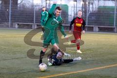 Testspiel - Bezirksfreundschaftsspiel - SV Kasing - TV Aiglsbach - Der 0:2 Führungstreffer durch Markus Schmidt grün Aiglsbach - Patrick Lücking Torwart Kasing - Jubel  - Foto: Jürgen Meyer