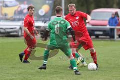 Kreisklasse - Saison 2025/26- TSV Pförring - SV Karlshuld-  - Martin Werle rot Pförring - Hannes Knöferl grün Karlshuld - Foto: Meyer Jürgen