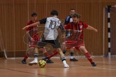 Hallenturnier Gaimersheim - Saison 2025/26 - TSV Baar-Ebenhausen - TSV Ober-u.Unterhaunstadt - Cem Hezer grau Oberhaunstadt - Matthias Habermeier rot Ebenhausen - Foto: Meyer Jürgen