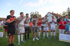 Toto Pokal - Saison 2022/2023 - SpVgg Heßdorf - FC Ingolstadt 04 - Nach dem Spiel - Jubel -Sieger Toto Pokal -  Foto: Meyer Jürgen