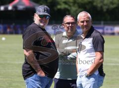 Testspiel - Saison 2026/27 - VFB Eichstätt - FC Ingolstadt 04 - Scouting/Kaderplanung Rigo Hof (FCI) mitte - Vorsitzender des Vorstandes Peter  Jackwerth (FCI) - Geschäftsführer Sport/Kommunikation Harald Gärtner (FCI)  - XXXXX - Foto: Meyer Jürgen