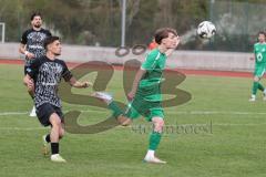 Bezirksliga - Saison 2024/25- FC Fatih - VFB Eichstätt II  - Constantin Zielke grün Eichstätt - Aaron Toski schwarz Fatih - Foto: Meyer Jürgen
