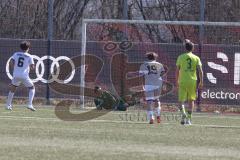 U17 DFB-Nachwuchsliga - Saison 2024/25 - FC Ingolstadt 04 - TSG Hoffenheim - Der 3:2 Führungstreffer per Elfmeter durch Maximilian Wagner weiss FCI - jubel - Darijo Ebert Torwart Hoffenheim - XXXXX - Foto: Meyer Jürgen