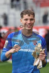 3. Liga; FC Ingolstadt 04 - SV Waldhof Mannheim; Sieg Jubel Freude 5:1 Torwart David Klein (47, FCI)