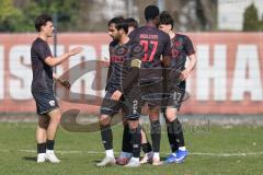 Bayernliga Nord - Saison 2025/26 - FC Ingolstadt 04 II - SpVgg Bayern Hof - Timo Hengmith  (Nr.6 - FC Ingolstadt II) schiesst den 1:0 Führungstreffer - - jubel  - Foto: Meyer Jürgen