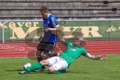 Sparkassenpokal - DJK Ingolstadt - FC Gerolfing - Markus Abele grün Gerolfing - Michael Graßl blau DJK Ingolstadt - Foto: Jürgen Meyer