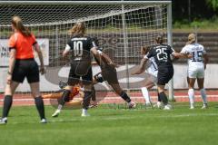 2. Bundesliga Frauen - Saison 2023/24 - FC Ingolstadt 04 Frauen - Turbine Potsdam - Der 1:0 Führungstreffer durch Samantha Stiglmaier (Nr.27 - FCI) - jubel - tor -  Lüscher Flavia #27 weiss Potsdam - Fischer Vanessa Torwart Potsdam - Foto: Meyer Jürgen