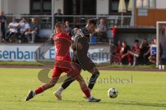 Kreispokal - Saison 2025/26- SV Eitensheim- TSV Gaimersheim  - Florian Trini rot Eitensheim - Domenic Raimann schwarz Gaimersheim - Foto: Meyer Jürgen