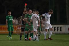 Kreisliga - Saison 2023/24 - Relegation zur BZL - FC Gerolfing - SV Aschau - Rote Karte für Matthias Hamm grün Gerolfing - XXXXX - Foto: Meyer Jürgen