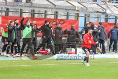 3.Liga - Saison 2022/2023 - TSV 1860 München - FC Ingolstadt 04 - Das Spiel ist aus - Jubel - Pascal Testroet (Nr.37 - FCI) - - Foto: Meyer Jürgen