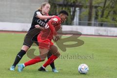 2. Fußball-Liga - Frauen - Saison 2022/2023 - FC Ingolstadt 04 - FFC Turbine Potsdam II - Lea Wolski (Nr.6 - FCI Frauen) - Aniwaa Louisa rot #20 Potsdam - Foto: Meyer Jürgen