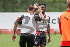 3. Liga; FC Ingolstadt 04 - Trainingslager Südtirol, Jubel Max Dittgen (10, FCI) Hans Nunoo Sarpei (18 FCI)