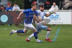 Kreisklasse - Saison 2025/26- TSV Großmehring - SV Oberstimm-  - Jonas Weidinger weiss Oberstimm  - Dardan Berisha blau Großmehring - Foto: Meyer Jürgen