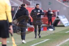 3. Liga; FC Ingolstadt 04 - SV Sandhausen; kurz vor Schluss Cheftrainerin Sabrina Wittmann (FCI) Schiedsrichter