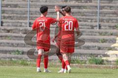 Bayernliga Nord - Saison 2023/24 - FC Ingolstadt 04 II - TSV Abtswind -  Der 1:0 Führungstreffer durch - Michael Udebuluzor (Nr.11 - FCI) - jubel -  - XXXXX - Foto: Meyer Jürgen