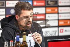 3. Liga; Dynamo Dresden - FC Ingolstadt 04; Unentschieden Remis 2:2, Pressekonferenz Interview Cheftrainer Thomas Stamm (DD)