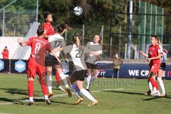 2023_10_22 - 2. Bundesliga - Saison 2023/24 - FC Ingolstadt 04 Frauen - FSV Gütersloh - Samantha Stiglmair (Nr.27 - FCI Frauen) beim Kopfball - XXXXX - Foto: Meyer Jürgen