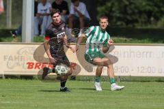 Landesliga - Saison 2025/26 - SV Manching - FC Sonthofen - Fabian  Neumayer (Nr.9 - SV Manching) - Blaku Diar schwarz Sonthofen - Foto: Meyer Jürgen