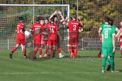 Kreisklasse - Saison 2022/2023 - SV Lippertshofen - SV Stammham - Der 0:1 Führungstreffer durch Simon Renn #15 rot Stammham - jubel - Foto: Meyer Jürgen