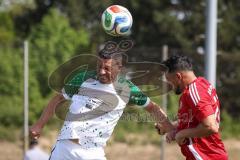 Kreisklasse - Saison 2025/26- SV Lippertshofen - Türkisch SV Ingolstadt-  - Ubeyd Demirkol rot Türkisch - Emin Ismaili weiss Lippertshofen  - Foto: Meyer Jürgen