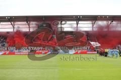 3.Liga - Saison 2022/2023 - FC Ingolstadt 04 -  SV Wehen Wiesbaden - Choreo - Banner - Südkurve -  Foto: Meyer Jürgen