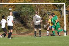 2023_10_22 - Bezirksliga - Saison 2023/24 - TSV Gaimersheim - SV Waldeck -  Der 1:0 Führungstreffer durch - Zoltan Vati grün Gaimersheim - Arne Brauer Torwart Waldeck - jubel - Foto: Meyer Jürgen