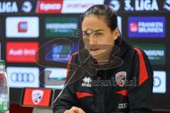 3. Liga; FC Ingolstadt 04 - Erzgebirge Aue; Interview Pressekonferenz Cheftrainerin Sabrina Wittmann (FCI)