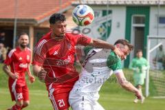 Kreisklasse - Saison 2025/26- SV Lippertshofen - Türkisch SV Ingolstadt-  - Bernd Geiß weiss Lippertshofen  - Kerim Düzgün rot Türkisch - Foto: Meyer Jürgen