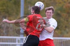 2023_10_28 - Bayernliga Nord - Saison 2023/24 - FC Ingolstadt 04 II - ASV Cham - Herbert Paul rot FCI - Lukas Leutner weiss Cham - Foto: Meyer Jürgen