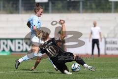 2. Fußball-Liga - Frauen - Saison 2023/2024 - FC Ingolstadt 04 - SG 99 Andernach - Carolin Schraa (Nr.7 - Andernach) - Lisa Ebert (Nr.10 - FCI Frauen) - Foto: Meyer Jürgen