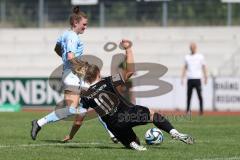 2. Fußball-Liga - Frauen - Saison 2023/2024 - FC Ingolstadt 04 - SG 99 Andernach - Carolin Schraa (Nr.7 - Andernach) - Lisa Ebert (Nr.10 - FCI Frauen) - Foto: Meyer Jürgen