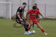 Bayernliga Süd - Saison 2022/2023 - FC Ingolstadt 04 - FC Memmingen - Ishak Karaogul (Nr.10 - FCI II)  - David Remiger schwarz Memmingen - Foto: Meyer Jürgen