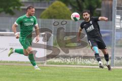Bezirksliga - Saison 2024/25- TSV Gaimersheim - FC Gerolfing - Hakan Düzgün schwarz Gaimersheim - Flaur Bashota grün Gerolfing - Foto: Meyer Jürgen