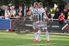 3. Liga; Toto-Pokal - VfB Forstinning - FC Ingolstadt 04; Tor Jubel Treffer 0:2 Lars Lokotsch (13, FCI) Linus Rosenlöcher (19, FCI)