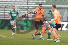 3. Liga; VfB Lübeck - FC Ingolstadt 04; Pascal Testroet (37, FCI) Jannik Mause (7, FCI)