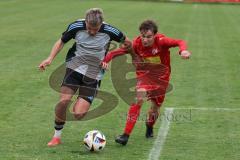 Kreisliga- Saison 2024/25- TSV Kösching - TSV Ober./Unterh.stadt-  - Amadeus Taubert weiss Ober-/Unterh.stadt  - Pablo Krantz Blanco rot Kösching - Foto: Meyer Jürgen