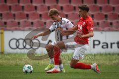Bayernliga Nord - Saison 2026/27 - FC Ingolstadt 04 II - ASV Cham - Manuel Distl (Nr.9 - FCI II) - Alexander Sigl rot Cham - Foto: Meyer Jürgen