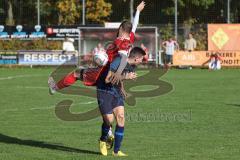 Kreisliga - Saison 2022/2023 - Türk.SV Ingolstadt - SV Menning - Ibrahim Sahin rot Türk SV - Oliver Ölze blau Menning - Foto: Meyer Jürgen