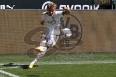 3. Fußball-Liga - Saison 2022/2023 - Borussia Dortmund II - FC Ingolstadt 04 - Jalen Hawkins (Nr.20 - FCI) beim Eckball - Foto: Meyer Jürgen