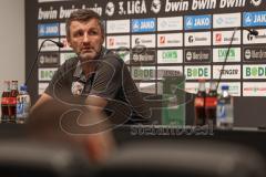 3.Liga - Saison 2023/2024 - Preußen Münster - FC Ingolstadt 04 - Cheftrainer Michael Köllner (FCI) - Pressekonferenz nach dem Spiel -  - Foto: Meyer Jürgen