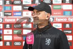 3. Liga; FC Ingolstadt 04 - Rot-Weiss Essen; vor dem Spiel CheftrainerAchim Beierlorzer (FCI) Interview