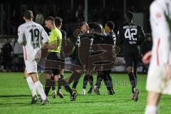 Toto-Pokal; ATSV Erlangen - FC Ingolstadt 04; Tor Jubel Treffer Moussa Doumbouya (27, FCI) Patrick Schmidt (9, FCI) Justin Butler (31, FCI) Donald Nduka (42, FCI) Patrick Görtler ( ATSV)